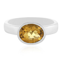 Zilveren ring met een champagne kwarts