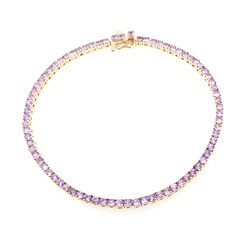 Gouden armband met Onverhitte Purper Saffieren