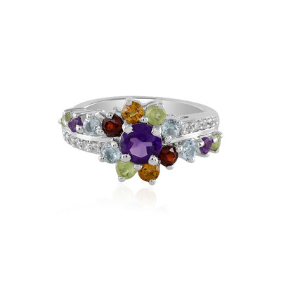 Zilveren ring met een amethist