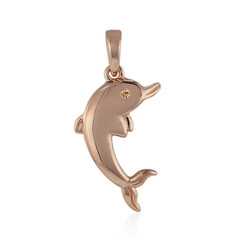 Gouden hanger met een SI1 Argyle Rose De France Diamant