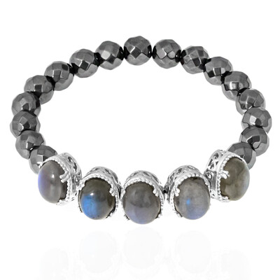 Zilveren armband met labradorieten (Dallas Prince Designs)