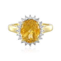 Zilveren ring met een citrien