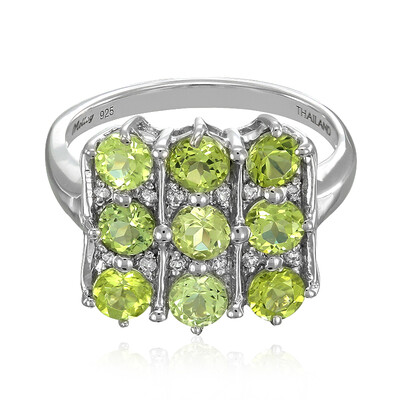 Zilveren ring met Paraiba toermalijnen