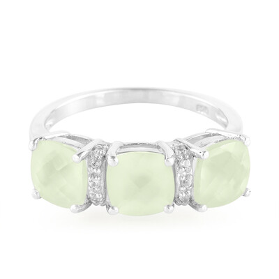 Zilveren ring met prehnieten