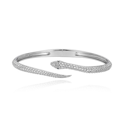 Zilveren armband met witte topaasstenen