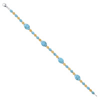 Zilveren armband met turkooisstenen