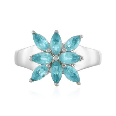 Zilveren ring met Blauwe apatieten