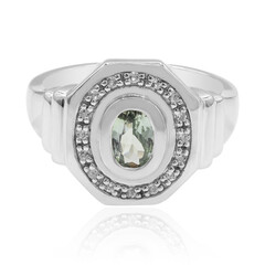 Zilveren ring met een groene tanzaniet