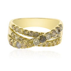 Gouden ring met SI2 Fancy Diamanten (CIRARI)