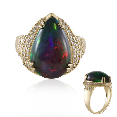 Gouden ring met een Mezezo opaal (de Melo)