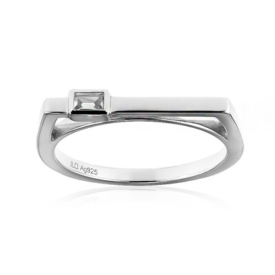Zilveren ring met een zirkoon