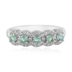 Zilveren ring met alexandrieten