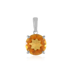 Zilveren hanger met een Oranje mystieke kwarts