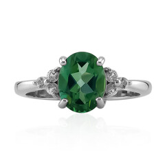 Zilveren ring met een Vlindergroene Topaas