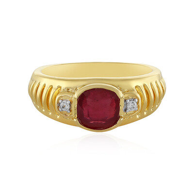 Zilveren ring met een Madagaskar Robijn