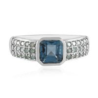 Gouden ring met een Londen-blauwe topaas (KM by Juwelo)