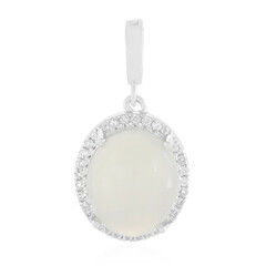 Zilveren hanger met een witte maansteen