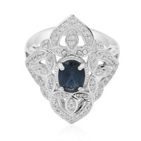 Zilveren ring met een Londen-blauwe topaas