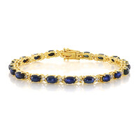 Zilveren armband met blauwe ster saffieren