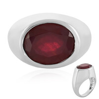 Zilveren ring met een Madagaskar Robijn