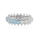 Zilveren ring met Zwitsers-blauwe topaasstenen (Dallas Prince Designs)