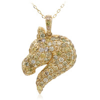 Gouden halsketting met SI2 Fancy Diamanten (CIRARI)