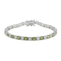 Zilveren armband met Birmese Peridoots