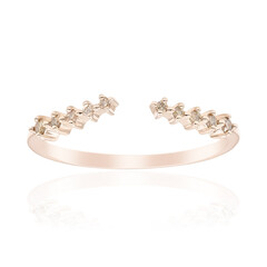 Gouden ring met SI1 Argyle Rose De France Diamanten