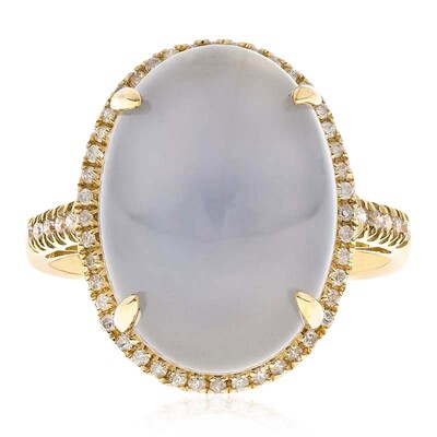 Gouden ring met een Blauwe Maansteen (CIRARI)