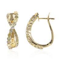 Gouden oorbellen met SI2 Fancy Diamanten (CIRARI)