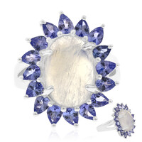 Zilveren ring met een Ceylon-maansteen