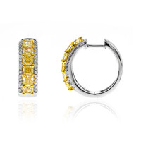 Gouden oorbellen met gele SI1 diamanten (CIRARI)
