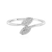 Zilveren ring met een SI1 (I) Diamant