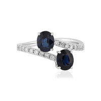 Gouden ring met Blauwe Ceylon saffieren