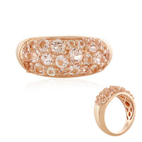 Zilveren ring met morganieten