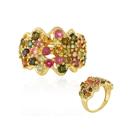 Zilveren ring met toermalijnen