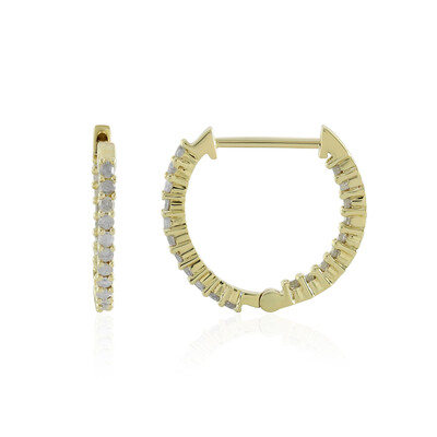 Gouden oorbellen met I4 (J) Diamanten