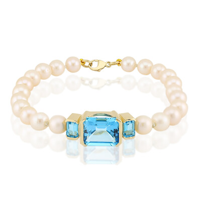 Gouden armband met een Marambaia-topaas (Michelle Albala)