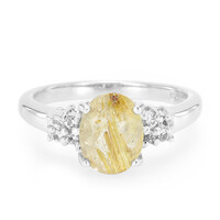 Zilveren ring met een rutielkwarts