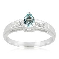 Zilveren ring met een Paraiba toermalijn