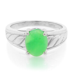Zilveren ring met een keizerlijk chrysopraas
