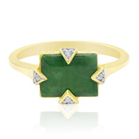 Gouden ring met een Koninklijke Jadeiet