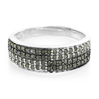 Zilveren ring met Fancy diamanten