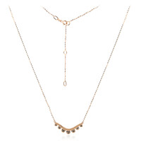 Gouden halsketting met een SI1 Argyle Rose De France Diamant
