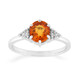 Gouden ring met een Ban Ka Cha oranje Saffier