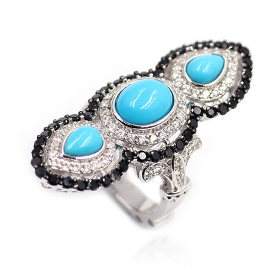 Zilveren ring met een Sleeping Beauty Turkoois (Dallas Prince Designs)