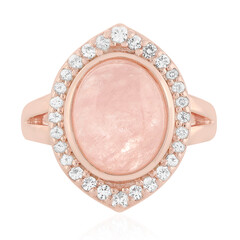 Zilveren ring met een morganiet