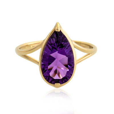 Gouden ring met een amethist (dagen)