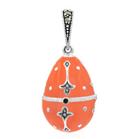 Zilveren hanger met een marcasiet