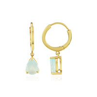 Zilveren oorbellen met Aqua Chalcedonen